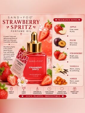 SAND+FOG Strawberry Spritz Fragrance Body Oil